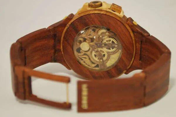 wooden flyback tourbillon watch