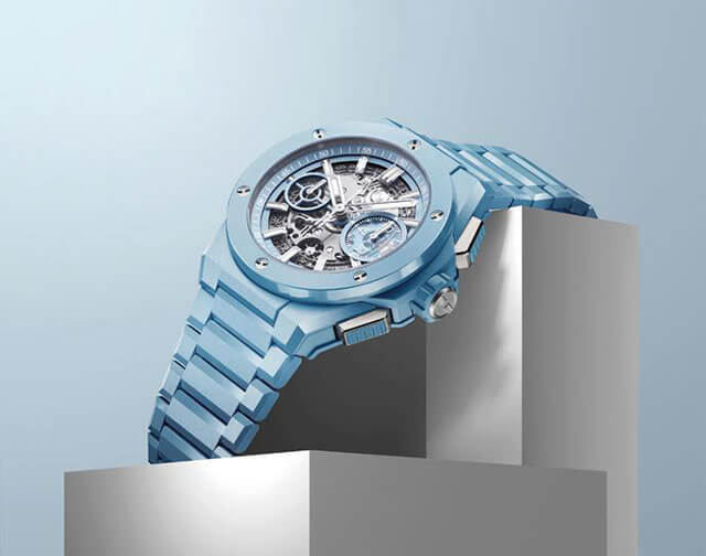 The new Hublot Big Bang Integral one-piece ceramic watch Pale Blue