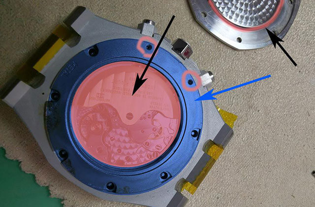After opening the cover, each area is marked