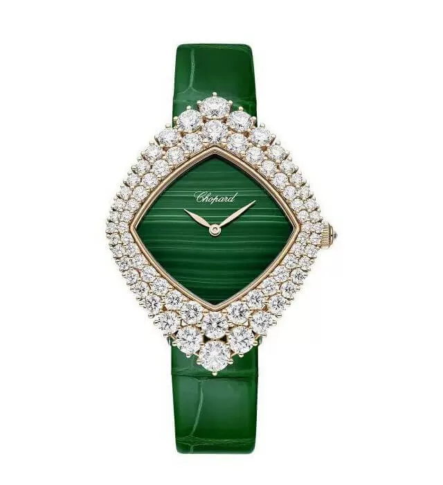 green leather strap watch