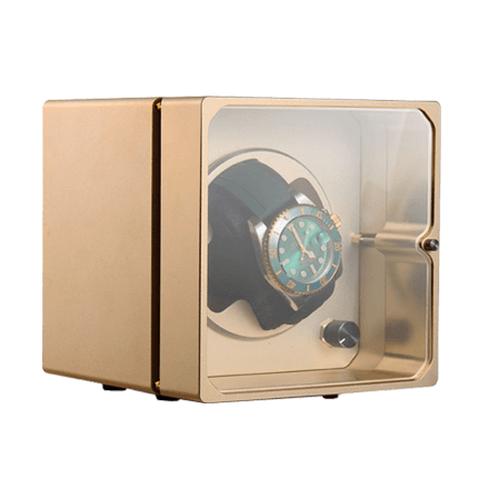 Cyberwinder Single Metal Automatic Watch Winder Box - Blue