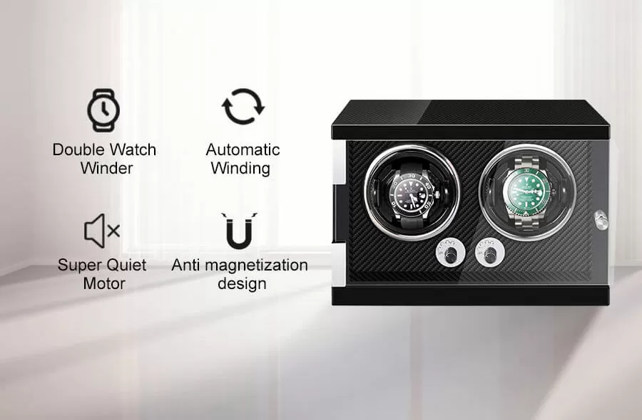 Almohada ajustable del enrollador automático doble negro ROROOS - relojes hombre y mujer