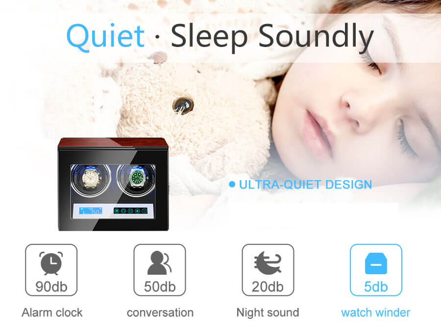 Luxury Double Watch Winder With Lcd Touch Screen