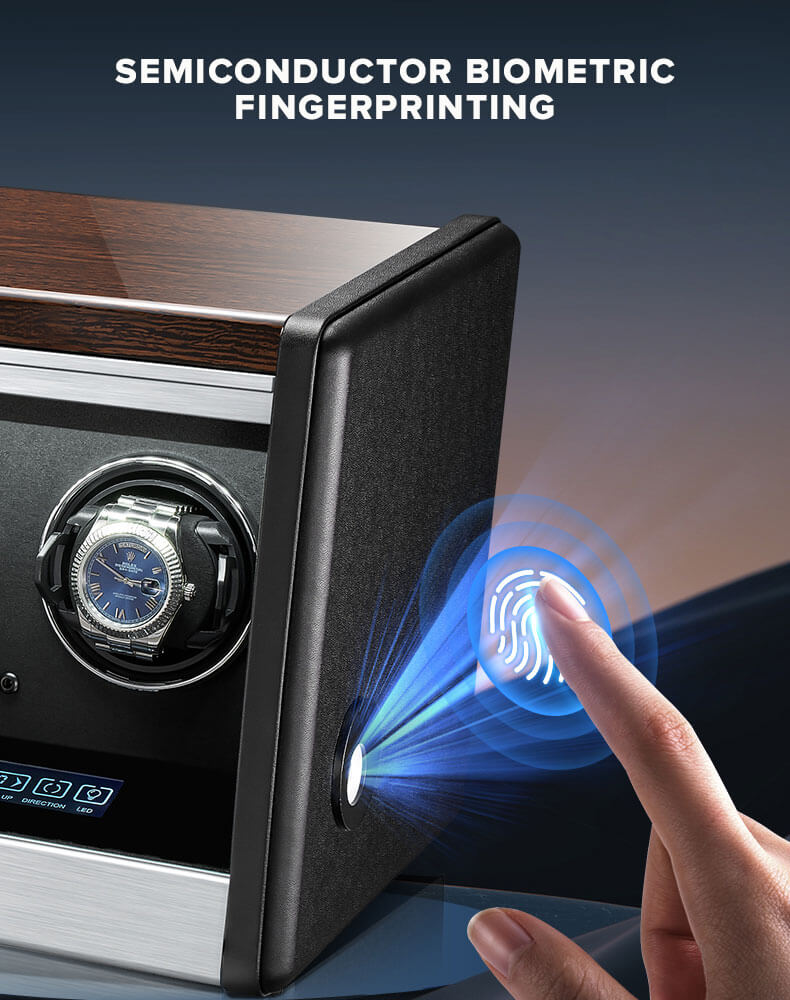 Premium 2 Watch Winder in Walnut Wood with Piano Lacquer - Z-Style