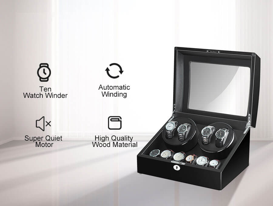 Caja enrolladora de reloj Rolex para 10 relojes automáticos