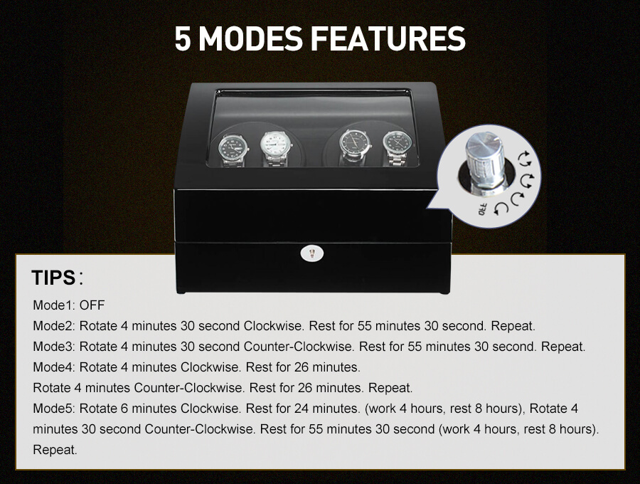 Caja enrolladora de reloj Rolex para 10 relojes automáticos
