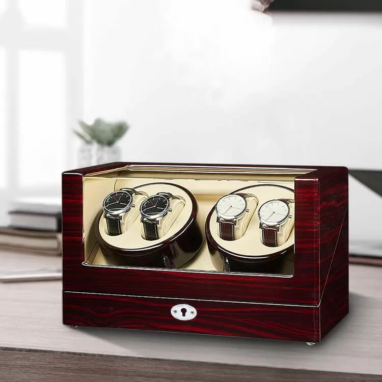 Enrouleur de montre de luxe en bois Roroos Quad Ebony