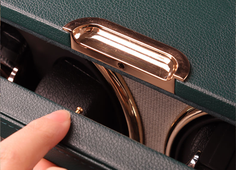 Remontoir automatique pour 4 montres en cuir vert Rolex