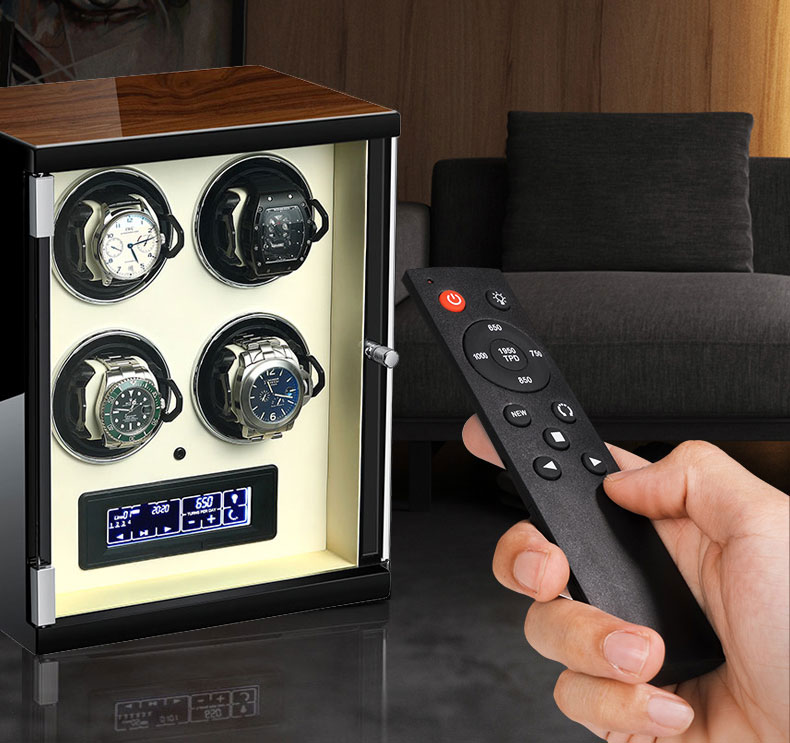 Remontoir intelligent Premium 4 montres avec verrouillage par empreinte digitale