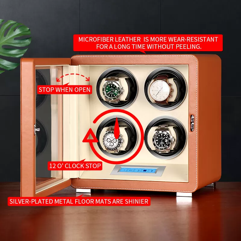High Quality 4 slot LCD Touch Automatic Watch Winder