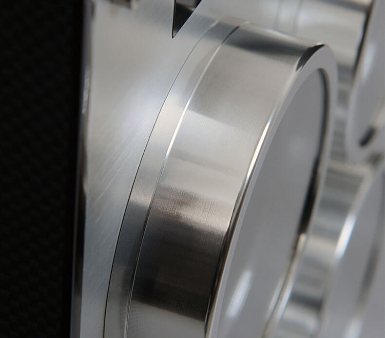 Devanadera de reloj de metal cuádruple con tapa - Fibra de carbono