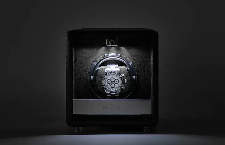 Caja enrollable para un solo reloj de cuero clásico