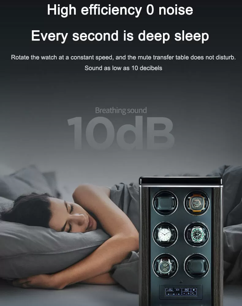 Best Design 4 Wooden Automatic Watch Winder Storage Box with LCD Touch Screen