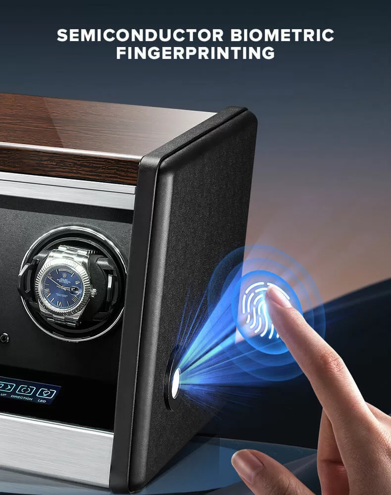 Premium 6 Watch Winder in Walnut Wood with Piano Lacquer - Z-Style