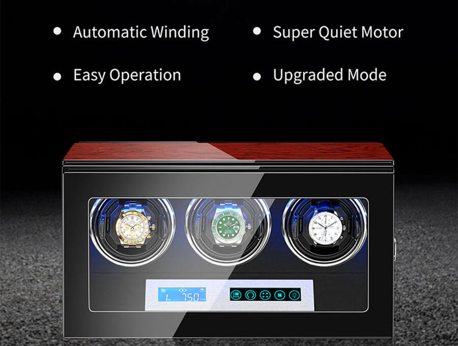 Triple Watch Winder With Lcd Touch Screen